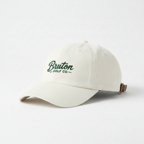 Ivory Golf Hat with Bruton Golf Co. Logo